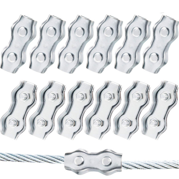 Maitys Poly Rope Connector Wires Splicer Galvanized Steel Connector for Electric Fences (12)