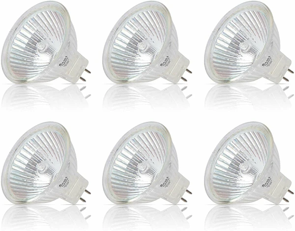 Simba Lighting Halogen MR16 20W 12V Light Bulbs, GU5.3 Base, 2700K, 6 Pack