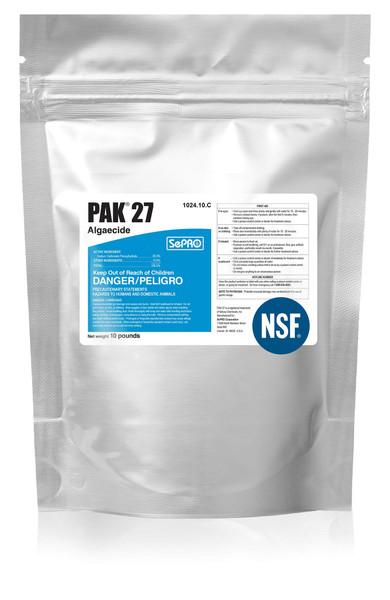 PAK 27 10 lb Pail Easy Use Contact Killer Granular Algaecide