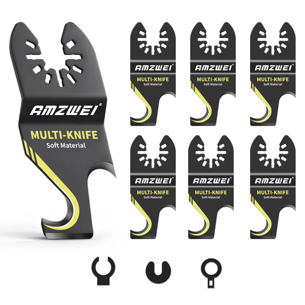 AMZWEI 6PCS Hook Knife Oscillating Multi Tool Blade