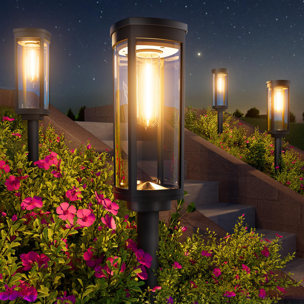 BITPOTT Solar Lights Outdoor, 8 Pack, Warm White, IP65