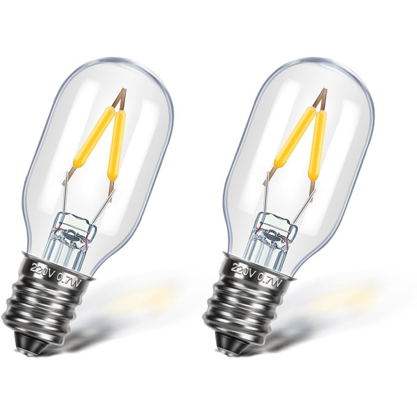 Makeup Mirror Replacement LED Bulbs, 0.7W 120V Type T Light Bulb, 2 Pack