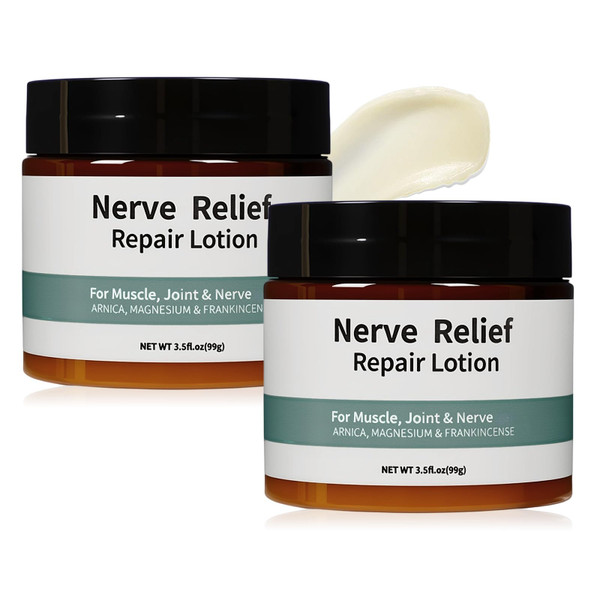 DESKPAL 2PCS Alcura Nerve Cream, Alcura Neuropathy Lotion with Arnica, Magnesium for Body, Joint, Knee, Lumbar, Neck, Hand and Feet