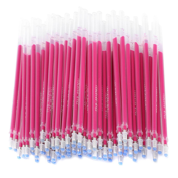 Ejoyous Heat Erasable Pen for Fabric Refills, 100Pcs High Temperature Disappearing Pen Fabric Markers Marking Pens for Tailors DIY Sewing Quilting Dressmaking, Red