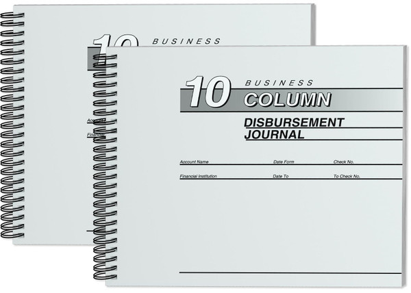 2 Pack Disbursement Journal, 10" x 8.5" Ledger Book, Expense Ledger with 10 Column Sheets, Cash Disbursement Journal Accounting Ledger for Business Bookkeeping and Financial Record Keeping