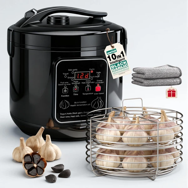 WantJoin Black Garlic Fermenter 6L - Full Automatic Intelligent Control Black Garlic Maker, 360° Even Fermented，Makes 3-4 LBS Garlic Fermenter Machine, Makes Multi Clove & Whole Clove Garlic