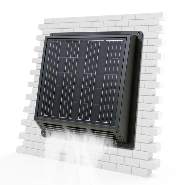 25W Solar Exhaust Fan: 2500 RPM High-Speed Exhaust Fan with 12V Monocrystalline Solar Panel, IP67 Waterproof, 13x13x3.5inches for Attic, Garage, RV, Shed – Easy Installation, Energy Efficient (Black)