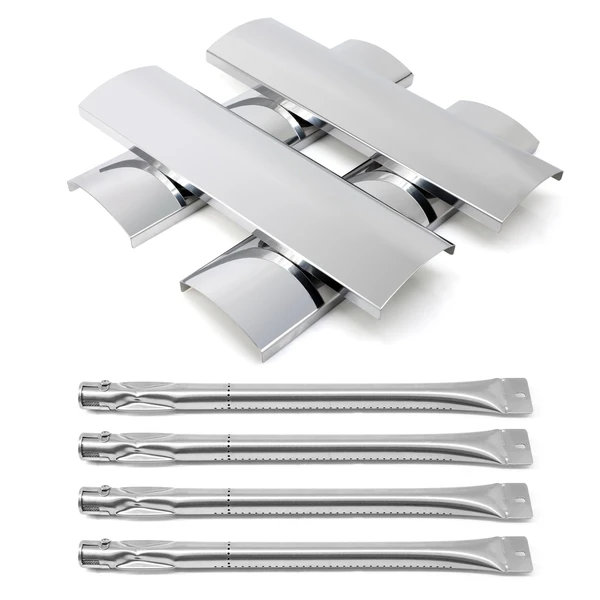 Hipoilk Stainless Steel Heat Plates & Grill Burners for Kenmore 4 Burner