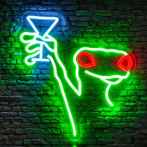 Gdbkabf Neon Sign, Lizard Neon Signs for Wall Decor LED Signs Neon Light