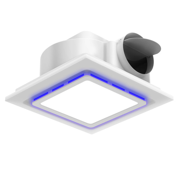 welnek Bathroom Exhaust Fan with Light 140 CFM, Quiet 1.0 Sone, Cutout 9.8"x9.8", 12In Grille, 4In Duct, 6500K 1200Lm LED Light Bath Ceiling Vent Fan Combo for Bathroom Toilet Moisture & Odor Removal