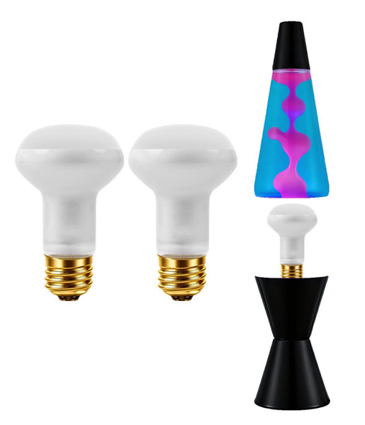 MouMouPurr 2-Pack 100W Lava Lamp Bulb for 27-inch Grande Lava Lamps, R20 Reflector E26 Base, AC 120V Lava Lamp Replacement Light Bulb, Compatible with XL or Grande & More, Sufficient Heat