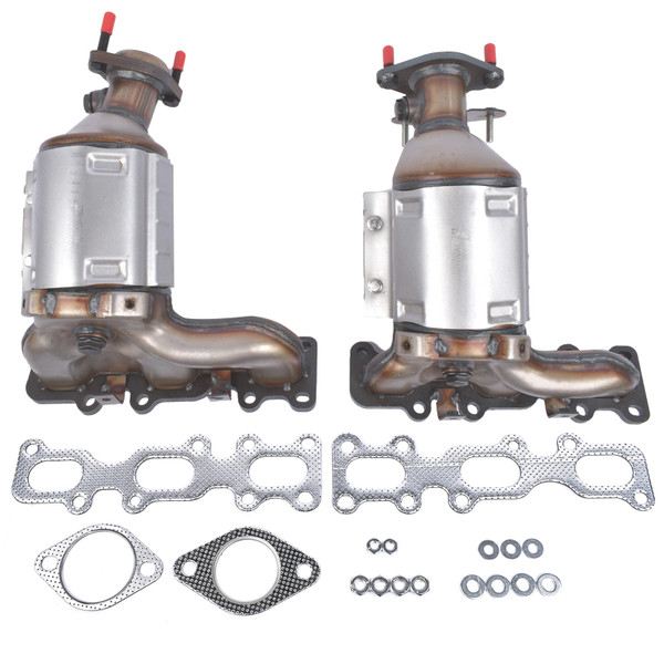 Front Left & Right Catalytic Converter 674255 674256 Replacement for Ford Explorer FLEX Taurus Lincoln MKS MKT MKZ 3.5L 3.7L 2013-2019 19516 19517 30584 30585 AKWH