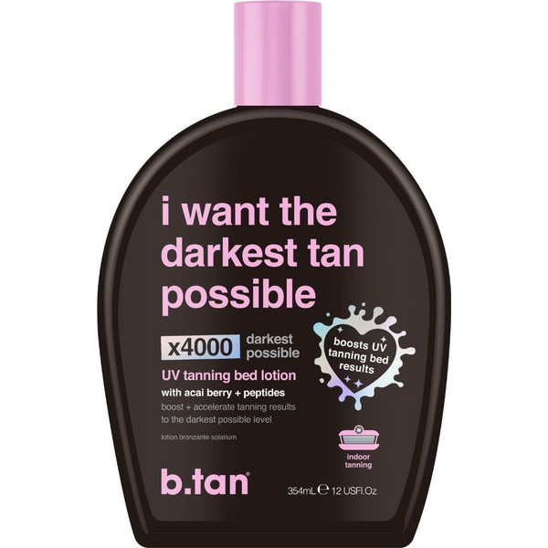 b.tan UV Tanning Bed Lotion - Extreme Dark Tinted Tan Accelerator