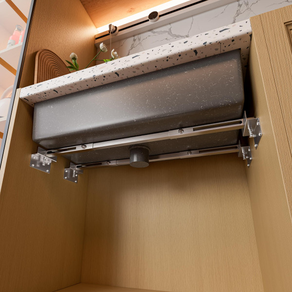 TYESTAND CPT-4 Undermount Sink Supports Brackets Adjustable Stainless Steel Installation Kit for Heavy Duty Undermount Kitchen Sink (28-39.4 inches（71-100cm）)