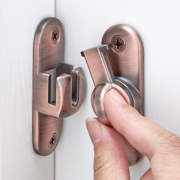 Red Bronze 90/180 Degree Barn Door Latches,Flip Gate Lock