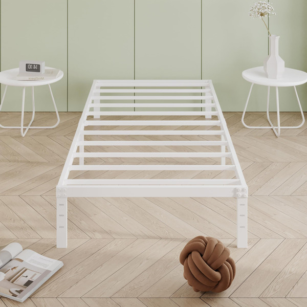 Cieemine 12 Inch Twin Bed Frames, Heavy Duty Metal Twin Platform Bed Frame