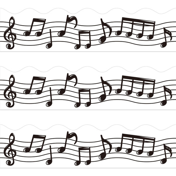 72 Feet Musical Notes Bulletin Board Borders Trim for Music Classroom Back to School Room Wall Decor Music Concert Party Decoration