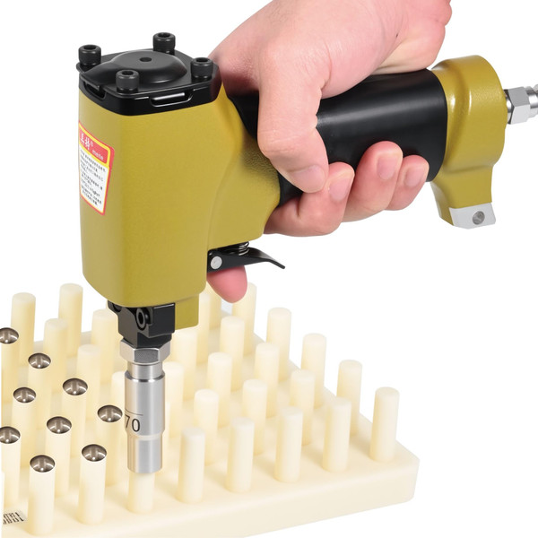 Generic Upholstery Tack Nail Gun, Pneumatic Nail Gun, Ø11.7mm Decorative Upholstery Tack Nail Gun, Power Air Nailer, for Home Decor Sofa Furniture Leather Art, 54-Nail Tray included