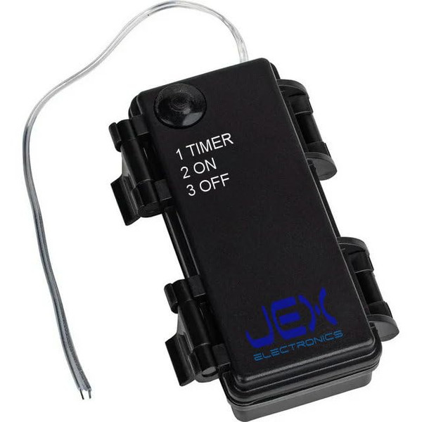 Jex Electronics Waterproof Two/2X/Twin AA Battery Holder Case Box 2.4V/3V with Timer Power Switch & Bare Wire Ends