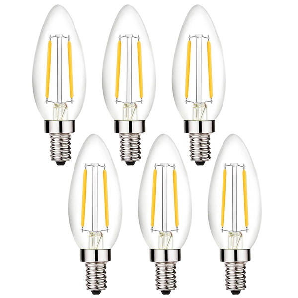 Beonllay 12 Volt LED Candelabra Bulbs E12 2W LED Bulb 25 Watt Equivalent