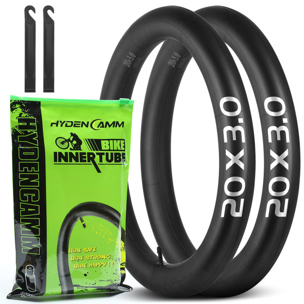 Hydencamm 2 Pack 20x3 Fat Tire Bike Inner Tubes, Fit 3.0/3.3/3.5, 32mm AV