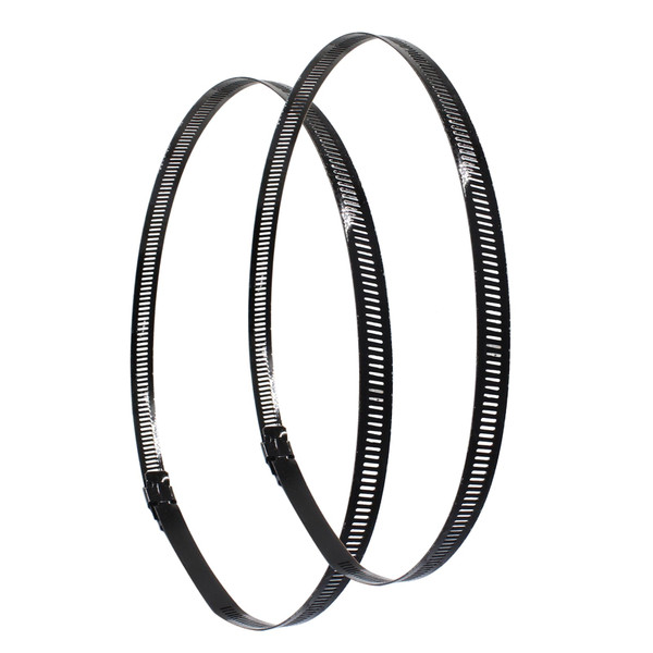 Litoexpe 4 Pcs 8" Black Worm Gear Hose Clamp