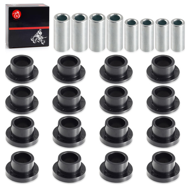 Front & Rear Shock Absorber Bushings Sleeve Kit 16Pcs For Polaris Ranger