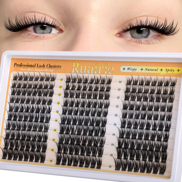 Manga Lash Clusters Natural Eyelash Clusters Wispy Cluster Eyelash Extensions Spiky Lashes Clusters with Soft Thin Band 240PCS Daily Wear Eyelashes Clusters C-Curly 10-16mm DIY Lash Extensions