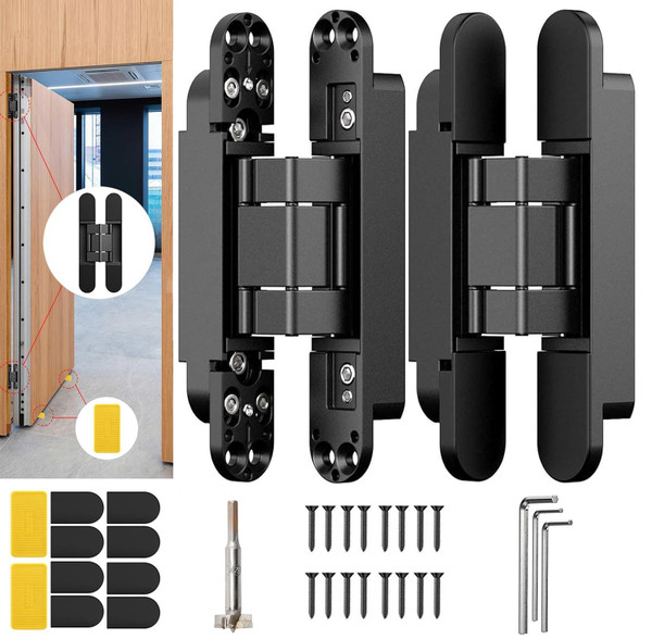 Lipshome 7" Hidden Door Hinge/Concealed Hinges,Invisible Hinges