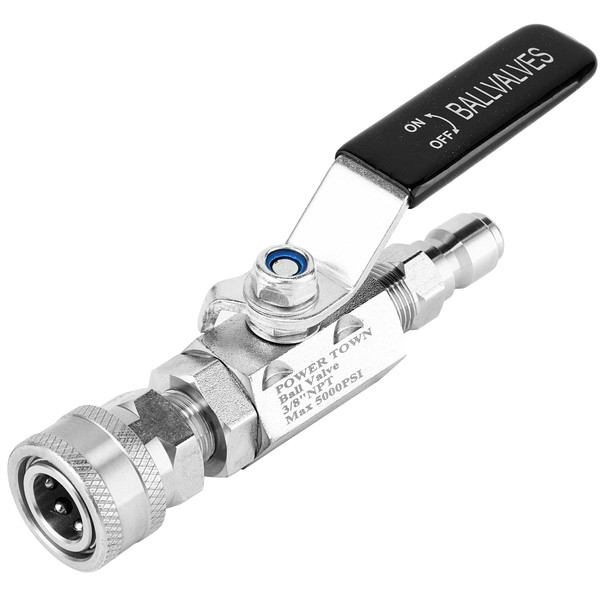 POWER TOWN Ball Valve Pressure Washer, 3/8 Inch Quick Connect 5000 PSI