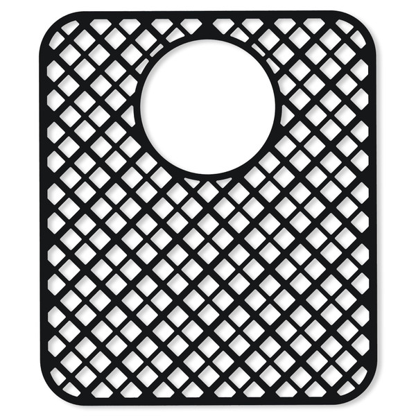BEHOK 2 Pack Silicone Sink Protectors for Kitchen Sink, Trellis 13x11 Black