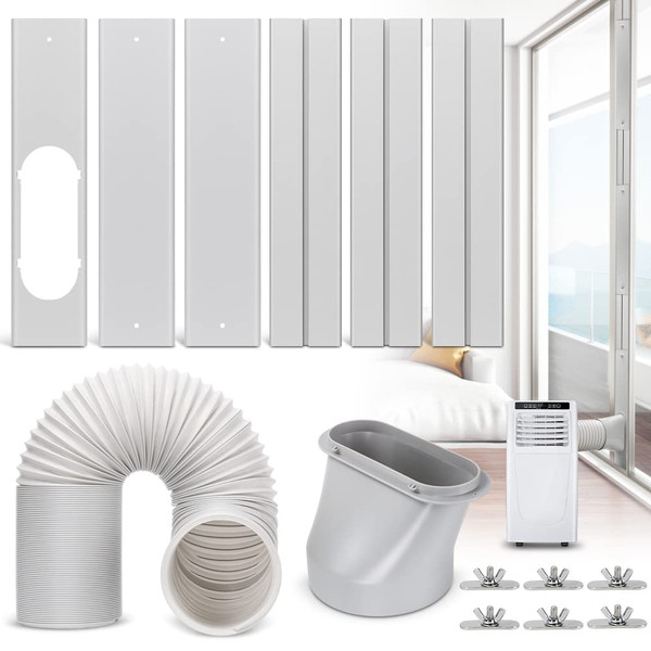 Portable AC Window Vent Kit, Sliding Door AC Seal Kit 5.9" Exhaust Hose