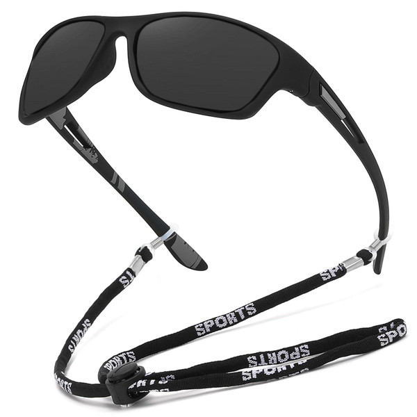 willochra Full lens Polarized Reading Sunglasses for Men Driving Running Sports Reader Square UV Protection Style Unisex (black, 1.25, multiplier_x)