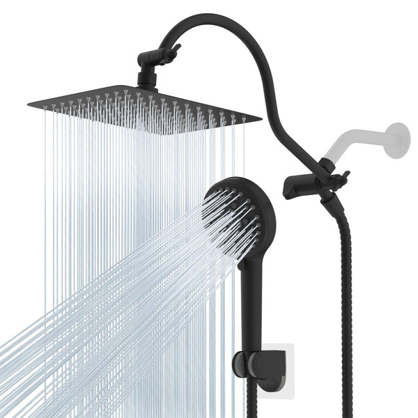 Hibbent All Metal cUPC Certified High Pressure Rainfall 10'' Shower Head