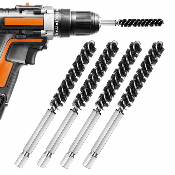 Golf Clubs Head Hosel Brush Golf Shaft Ferrules Brush Stainless Steel Bore Brush Wire Brush Cleaning Tool Electric Drill Wire Brush for Wood and Iron (4)
