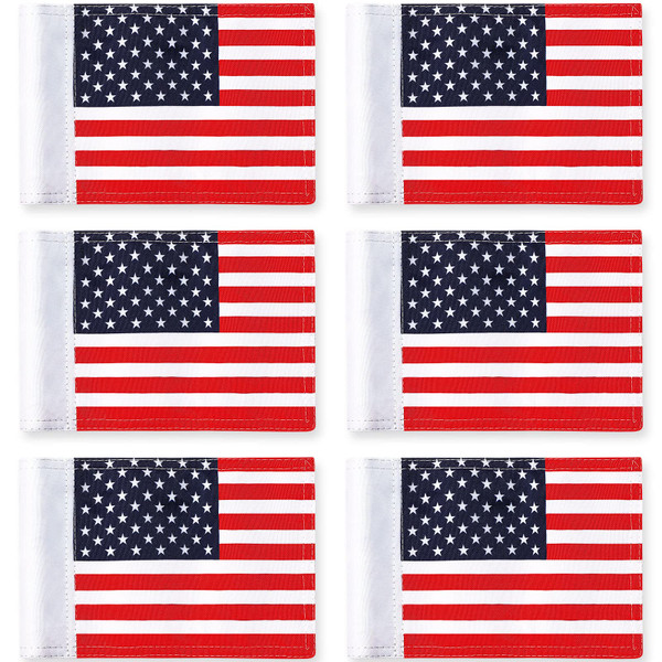 Oudain 6 Pcs Mini Golf Flag for Putting Green 420d Nylon with Tube 8 x 6 in