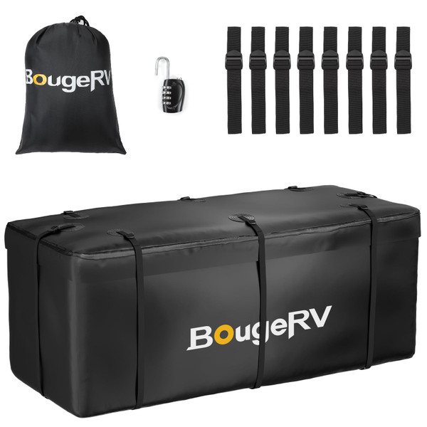 BougeRV Hitch Cargo Carrier Bag 20 Cubic Feet 700D Waterproof Expandable
