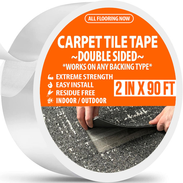 All Flooring Now Carpet Tile Tape Double Sided 2in x 90ft Carpet Tiles Rugs