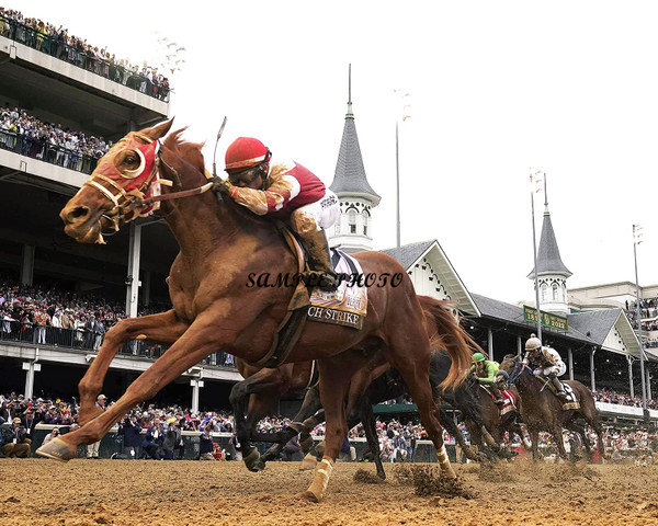 Rich Strike 2022 Kentucky Derby Winner Sonny Leon Up 11 x 14 Sports Photo 1.5