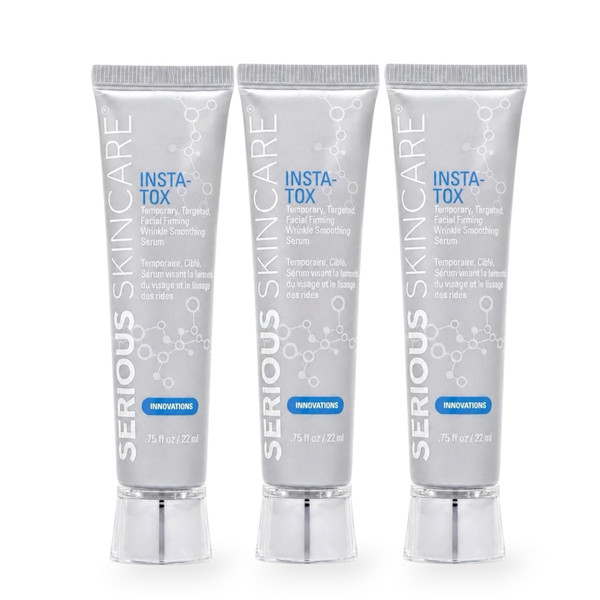 Serious Skincare INSTA-TOX Instant Wrinkle Smoothing Serum .75 Oz 3-Pack