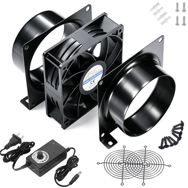 4" Axial Exhaust Fan, DC12V Air Fume Smoke Extractor
