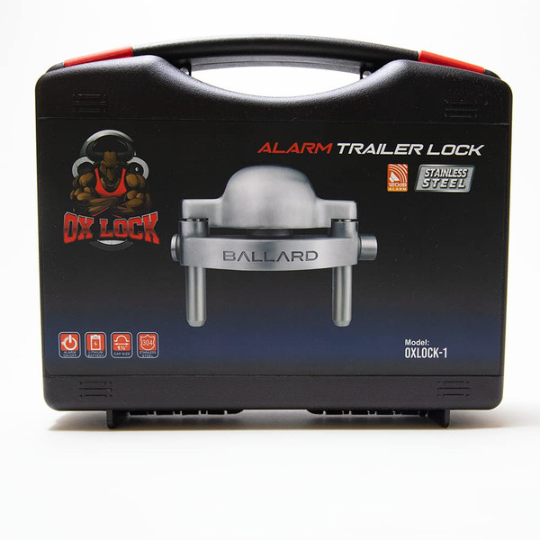 OX Lock - Anti-Theft Trailer Lock - 120DB Loud Alarm System