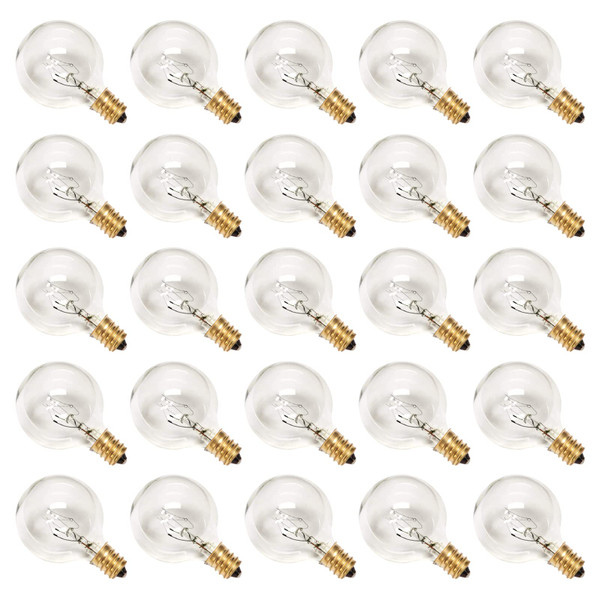 G40 Replacement Bulbs Outdoor 120V 5W Clear Light Bulbs E12 Base Dimmable