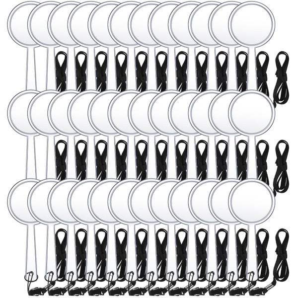 Xinnun 50 Pack Kids Magnifying Glasses Bulk Mini Handheld Magnifier Plastic Magnifying Glass Pack for Classroom School Students Outdoor Explorer Senior Reading Science Observation