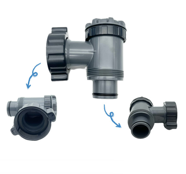 Hnemix Plunger Valve for Above Ground Pools,1.55 in Connection,1800 GPH Flow Rate,Universal Fit,Easy to Install,Replacement for Pool Pump,On/Off Shut Off Valve,Pool Shut Off Valve