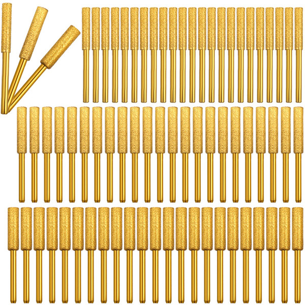 Shitime 72 Pcs 1/8" Shank Diamond Chainsaw Sharpener Set