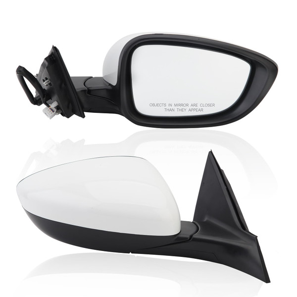 Passenger Side View Mirror Compatible with 2018 2019 2020 2021 2022 Honda Accord Sedan White Non Heated Without Signal Light 76208TVEH01