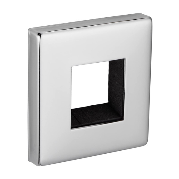 Heyalan Hand-held Shower Holder Flange Plate Polish Chrome Modern Shower Escutcheon Cover Plate 2.5'' Shower Wand Bracket , Square Escutcheon Wall Cover 1pc