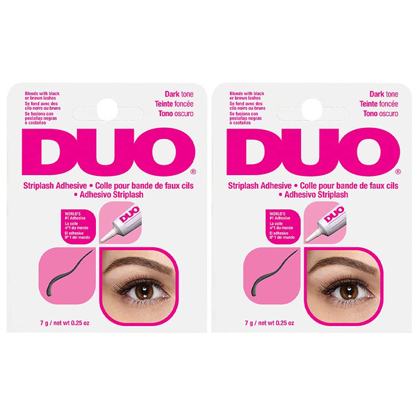 DUO Eyelash Glue, Dark Tone, Lash Adhesive for Strip Lashes, 0.25 oz 2 Pack