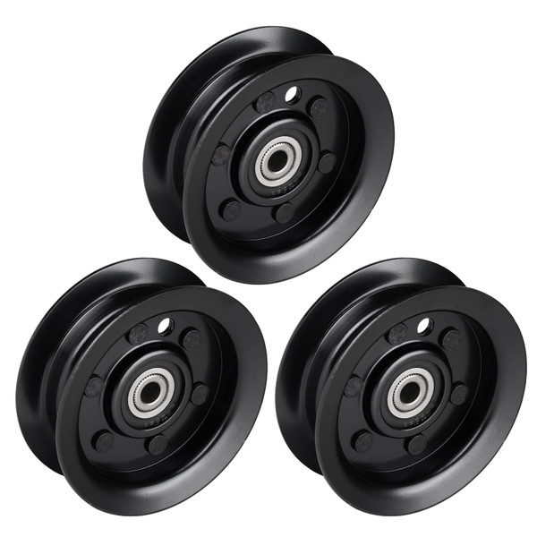 106-2175 Flat Idler Pulley for Toro Exmark 50 54" Deck Quest E-Series S-Series TimeCutter Replace 132-9420 (3Pack)